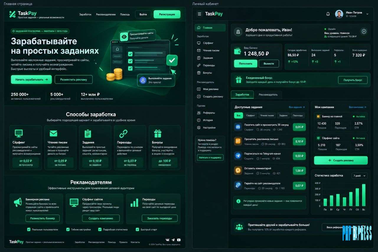 Скрипт букса TaskPay